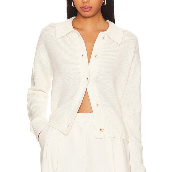 Rue Sophie Rue Janie Cashmere Cardigan in Ivory Small
